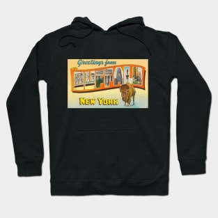 Greetings from Buffalo, New York - Vintage Large Letter Postcard Hoodie